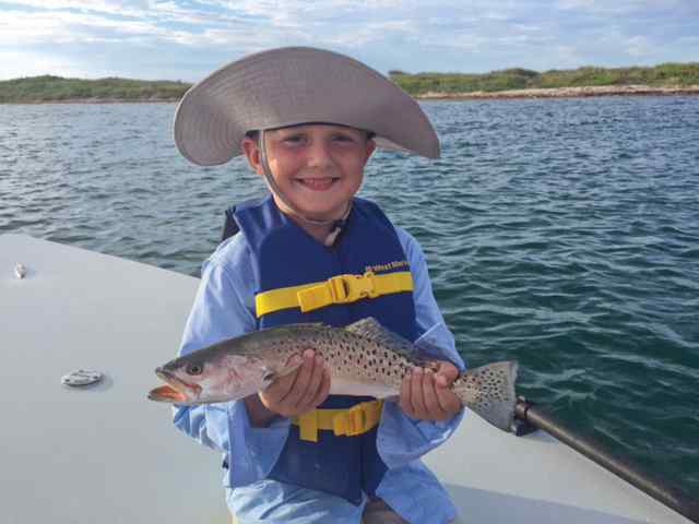 Jake Bruce Port Mansfield - first trout!