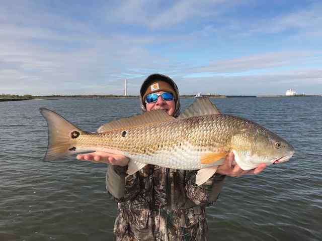Chuck Brown 31" redfish CPR, caught on a white soft plastic