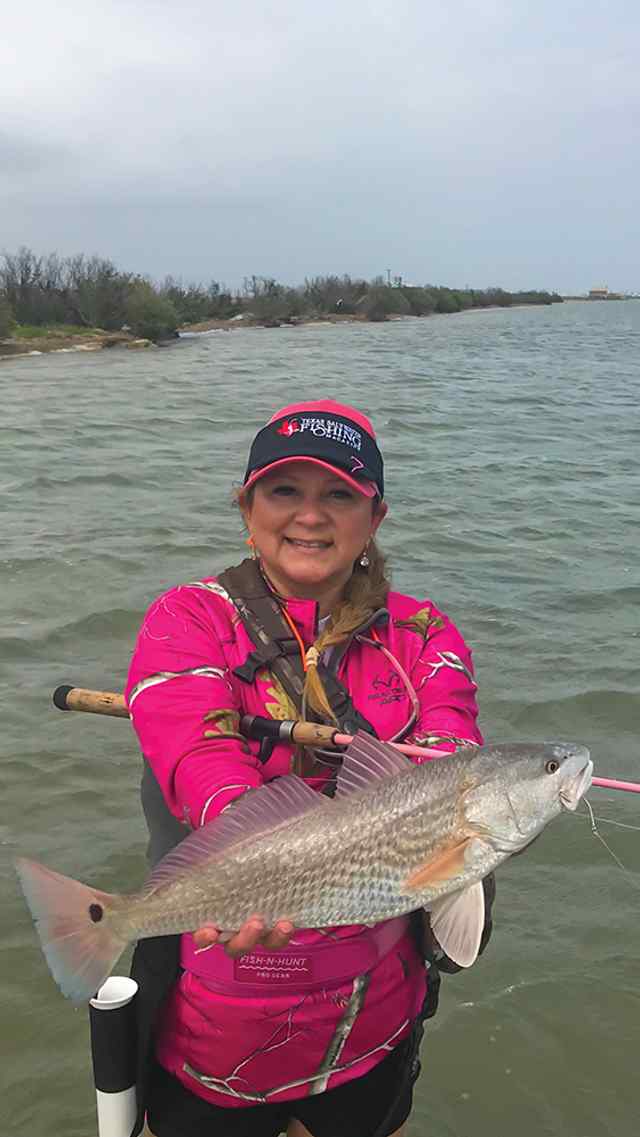Margaret Casillas Estes Flats - 21" redfish, caught wade fishing