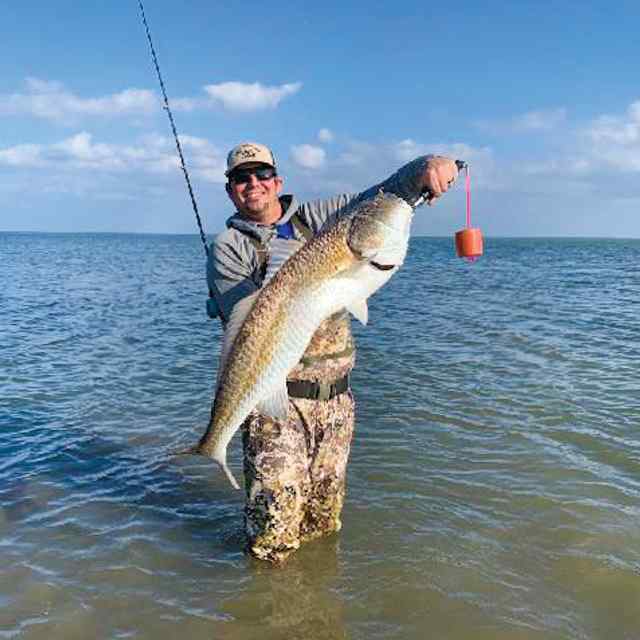 Dustin Agrella Baffin Bay - 43" redfish, caught wade fishing