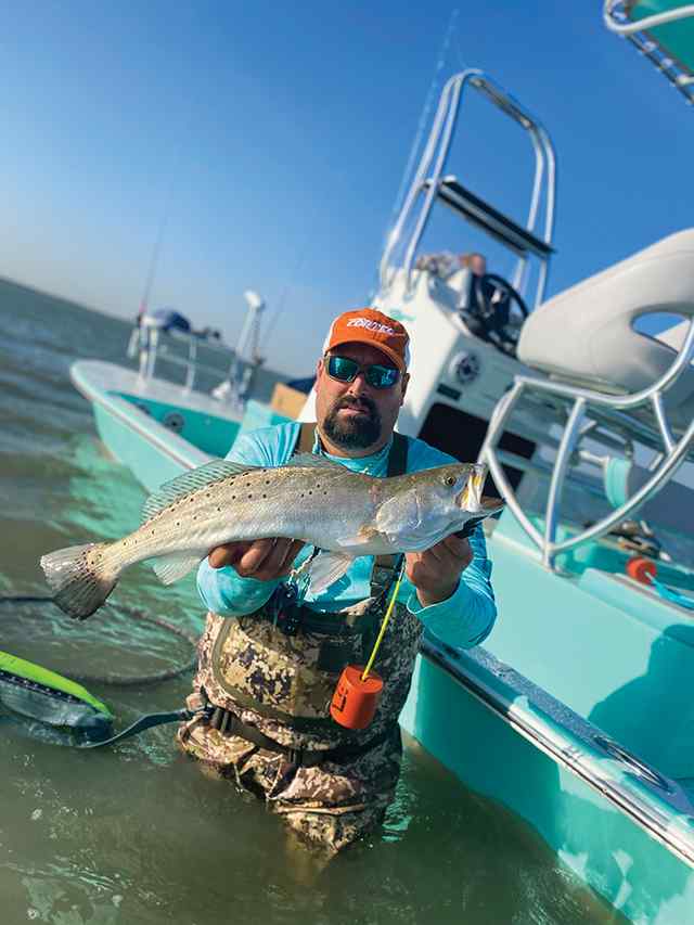 Cameron Cantu Tide Gauge Bar - trout CPR, caught on Gringo Corky