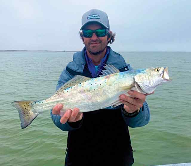 Ricky Roberts Laguna Madre - 25" trout, caught on a purple corky