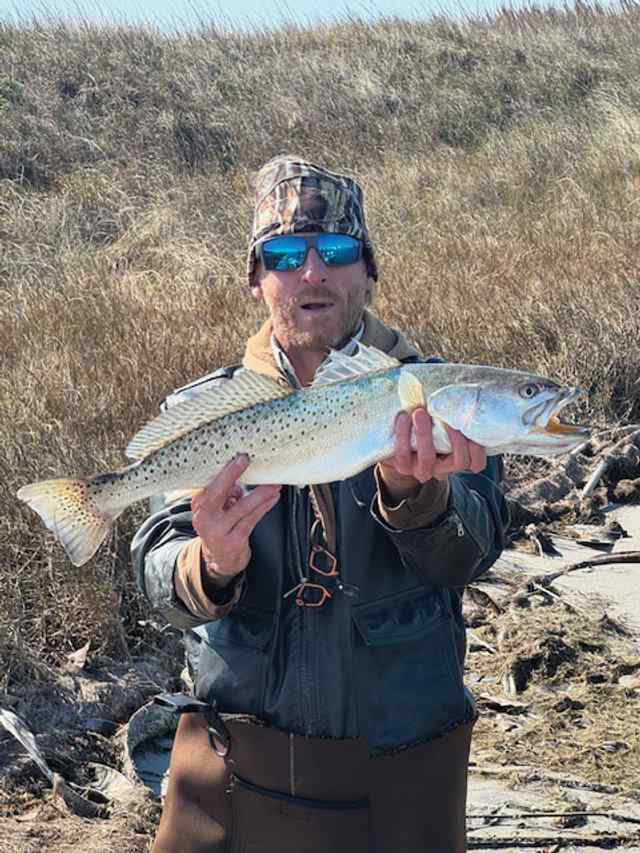 Anton Mucky Laguna Madre - 28" trout, caught on a DOA shrimp