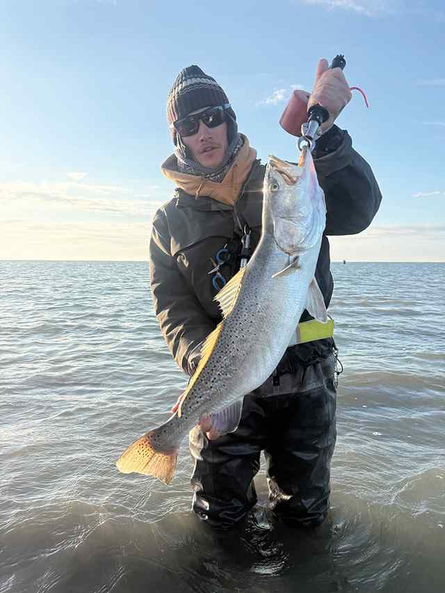 Douglas Woods Port Mansfield - 8 lb trout, caught on a pistachio floater