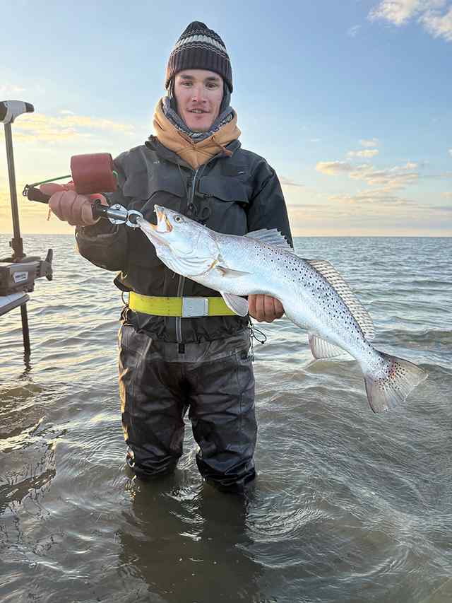 Douglas Woods Port Mansfield - 7 lb trout, caught on a pistachio floater