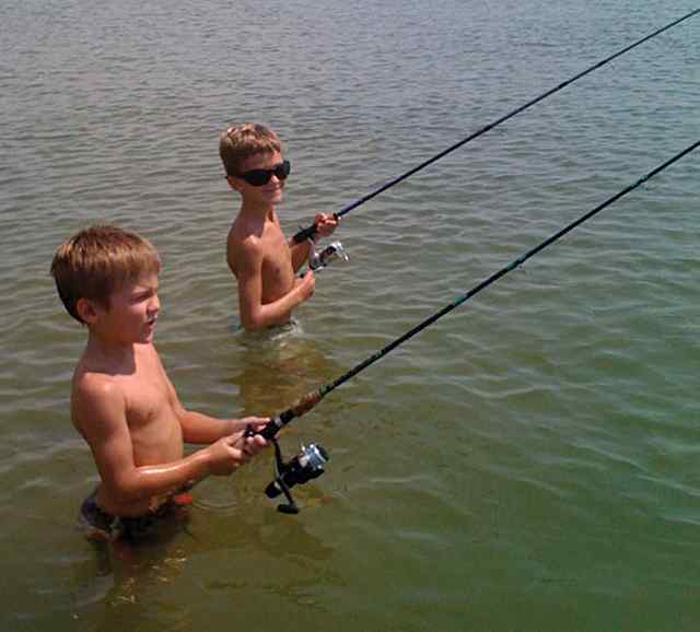 Roy Crush and Dominic West Galveston Bayredfish