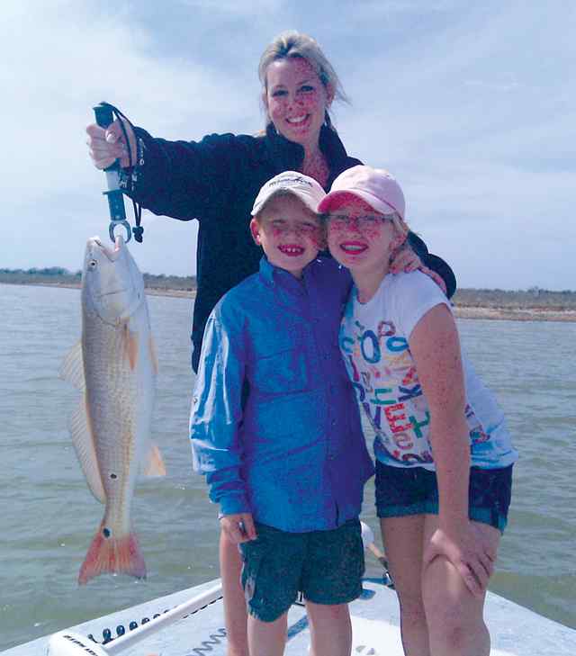 Stacy, Rhett, & Rhyan McCaffety Surfside Beach27&quot; redfish
