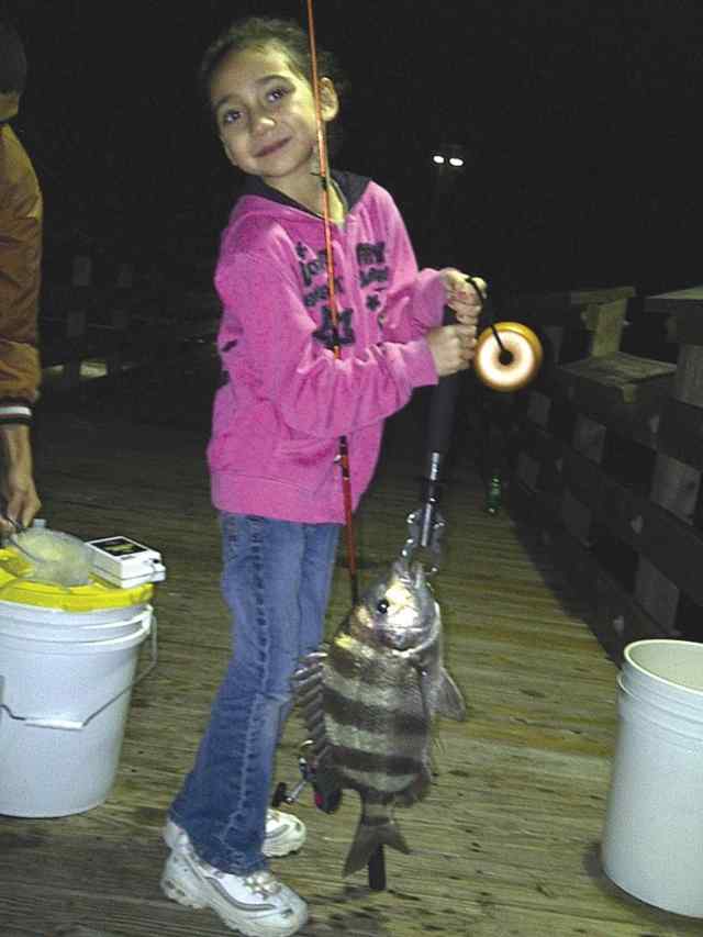 Juliana Bernal Point Comfort18&quot; first sheepshead!