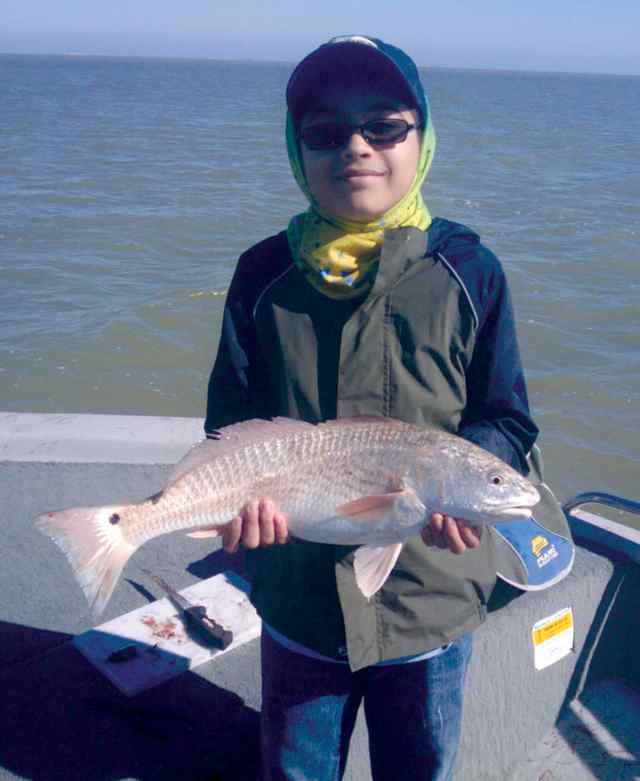 Brian Garza Lower Laguna Madrefirst redfish!