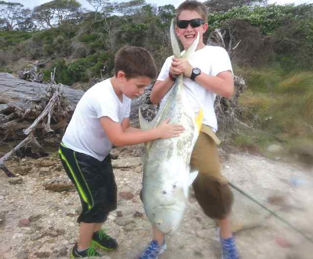 Zac & Spencer Hawthorn Aransas National Wildlife Refuge, off Dagger Point30 lb jack crevalle