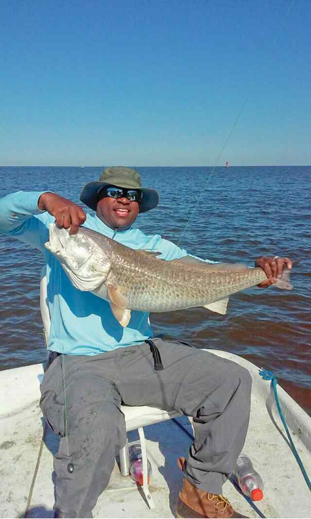Roderick Franklin Port Aransas jetties - 36" redfish