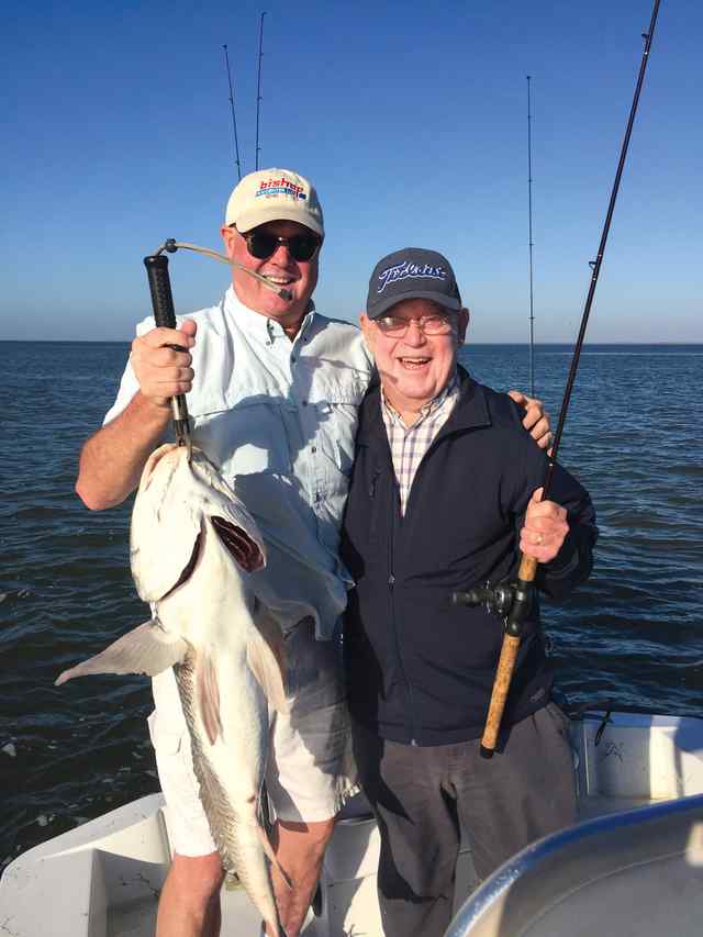Bob & Bill Skinner Flour Bluff - bull red, father/son outing