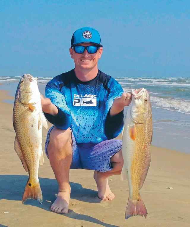Travis Potts Matagorda surf - 25" double slot reds