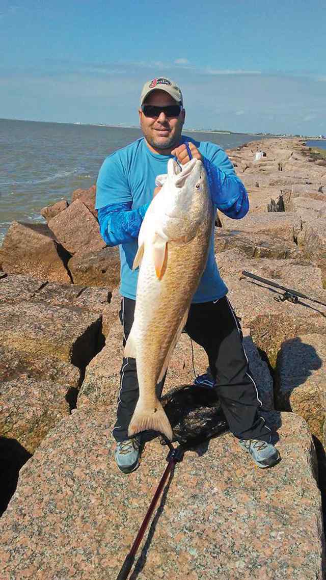 Derek Schutte Bolivar North Jetty - 42" redfish