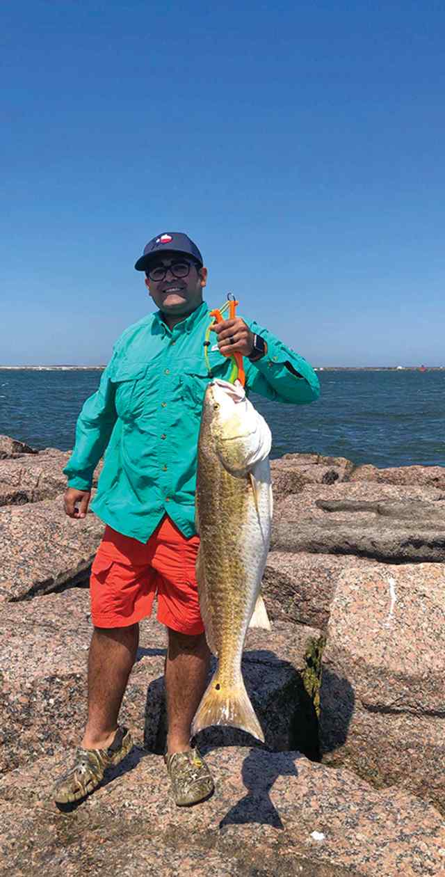 Adolfo Aviles Port Aransas jetties - 36" first big red!