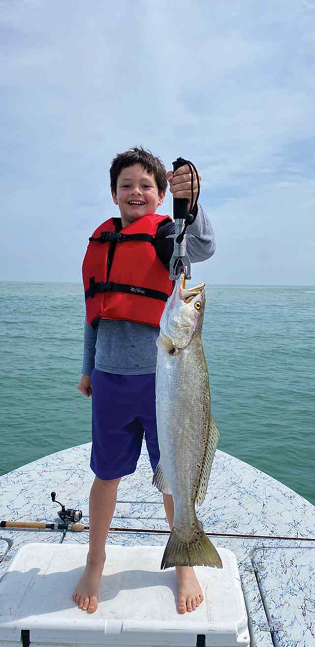 Dylan Medford Port Mansfield jetties - 25" trout