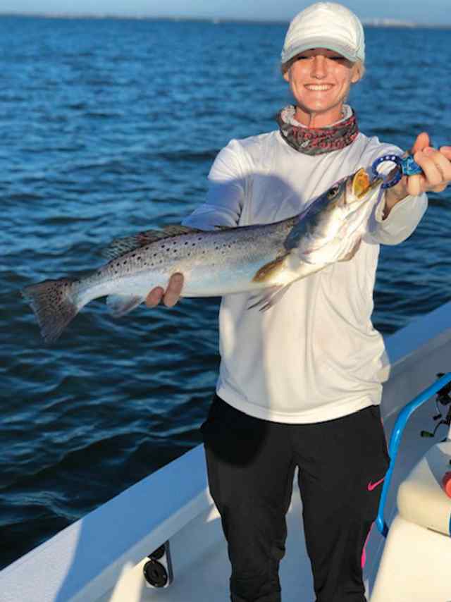 Paige Swiney East Matagorda Bay - 23" trout CPR
