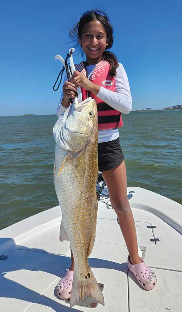 Camilla Gonzales Sabine Pass - 41" bull red, caught on live shrimp