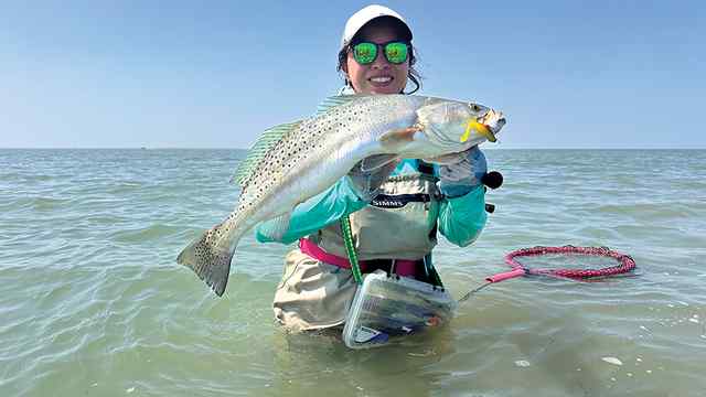 Zelina Rittiman Port Mansfield - 27" trout CPR, on a DSL 4.5 burner shad Twisted Tea