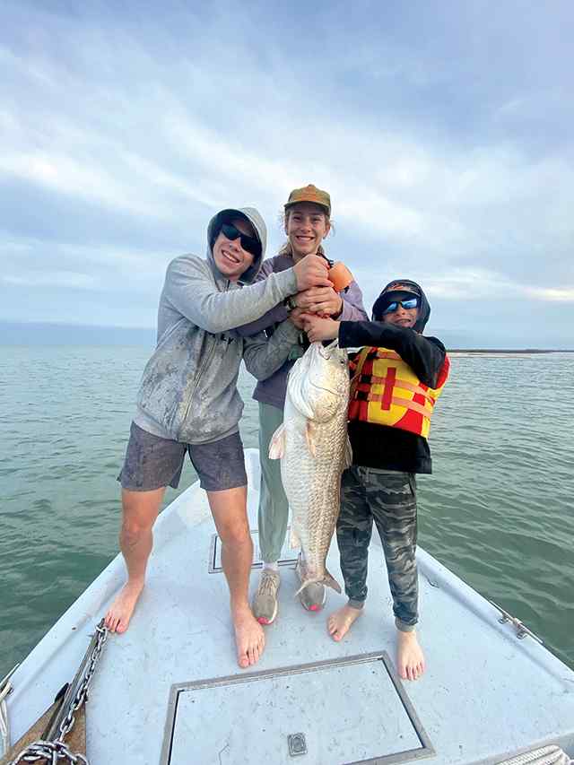 Shane, Milla, & Grey Vlaskovits POC - 40" redfish CPR