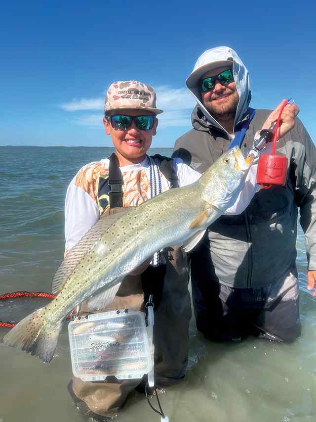 Travis & Hayes Ledger Port Mansfield - personal best trout!