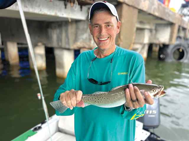Shawn Rathburn Galveston Ship Channel - 18" trout