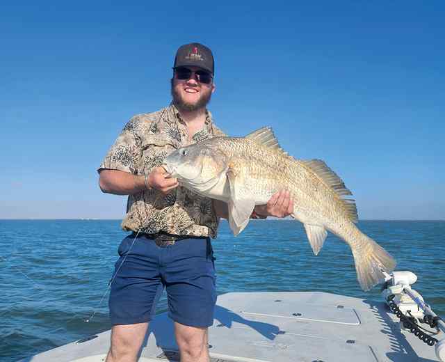 Stephen Valentine Rockport / Aransas Bay - 36" black drum