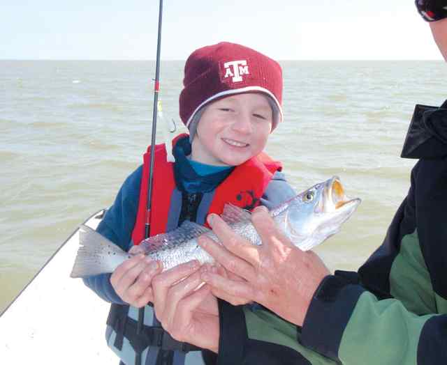 Zane Drews East Matagorda Bay19&quot; first trout!