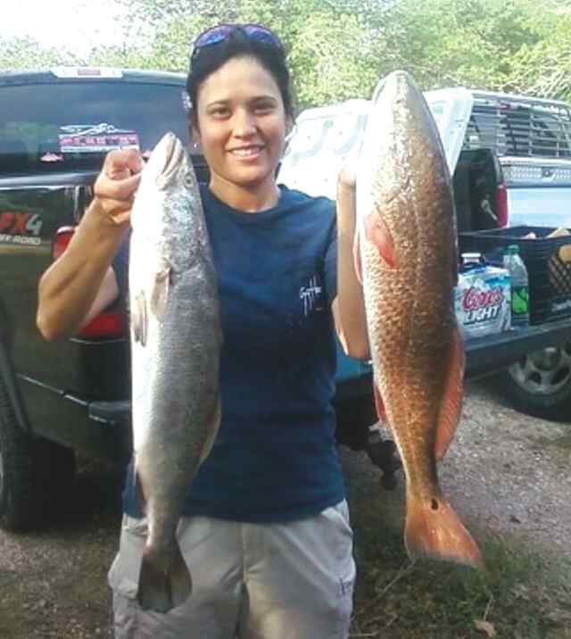 Blanca Rodriguez 23&quot; trout &amp; 25&quot; red