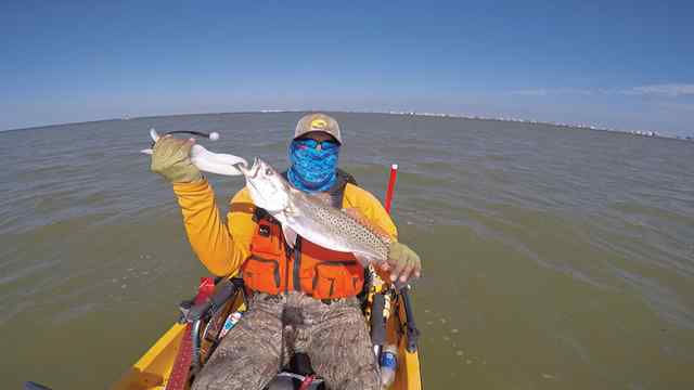 Jose Mongarro Sea Isle20.5&quot; trout, caught with LiveTarget shrimp lure under popping cork