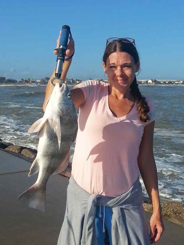 Angie Embrey Surfside Jettyfirst fish!