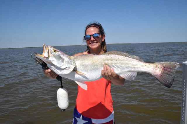 Caitlin Pearce Matagorda - 28.75" 8 lb personal best trout!
