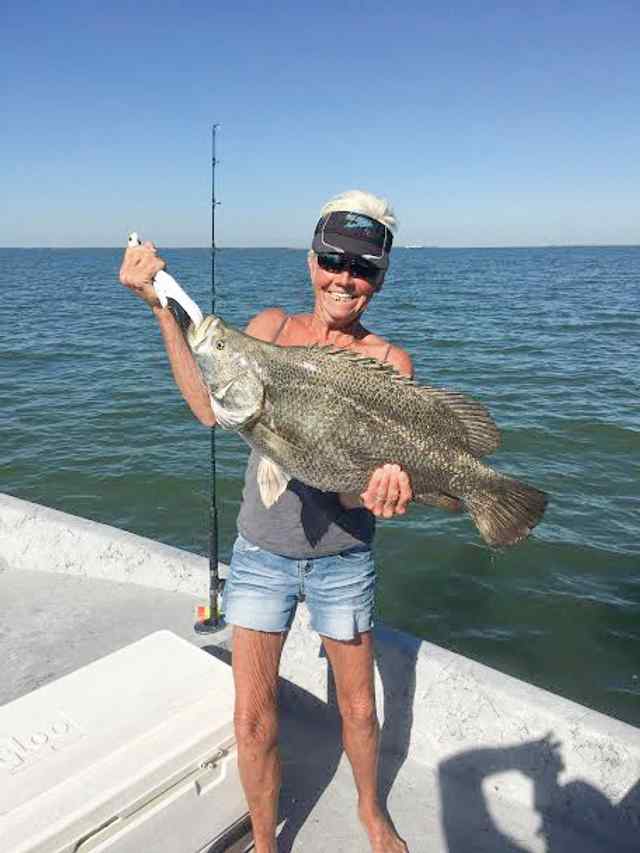 Weslene Gaetjen West Matagorda - 25 lb 3 oz tripletail, caught on live shrimp