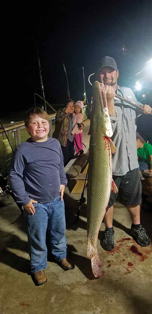 Liam Frederick Indianola Fishing Marina - 65" first alligator gar!