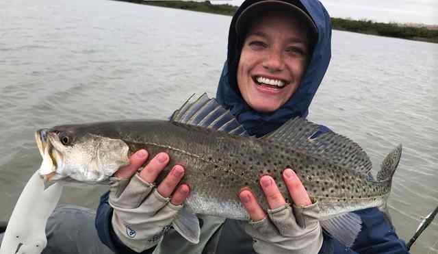 Kirbie Eda Maria Wages Port Aransas - 20" personal best trout!