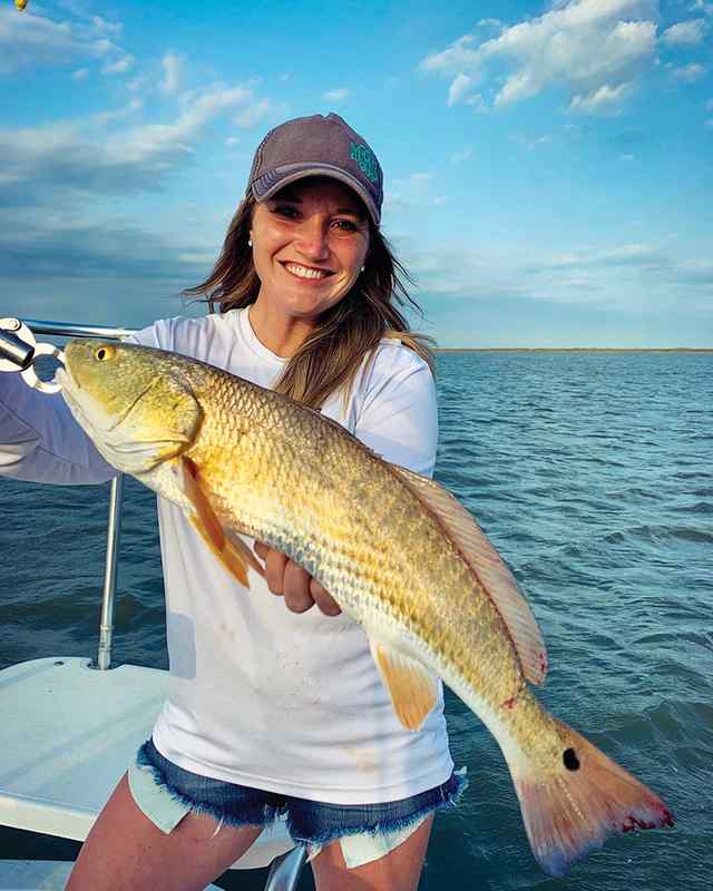 Madison Bardwell Laguna Madre, near Bird Island Basin - redfish, caught on a Legend Popping Cork with shrimp