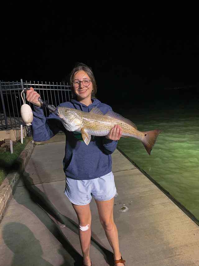 Maddy Byars West Galveston Bay - 26.75" redfish