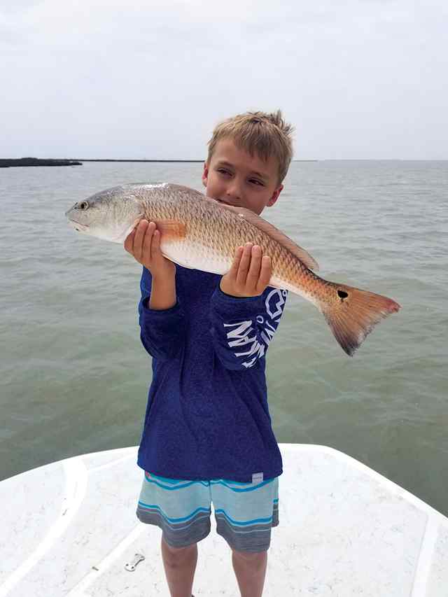 Landon Waits Aransas Bay - first redfish!