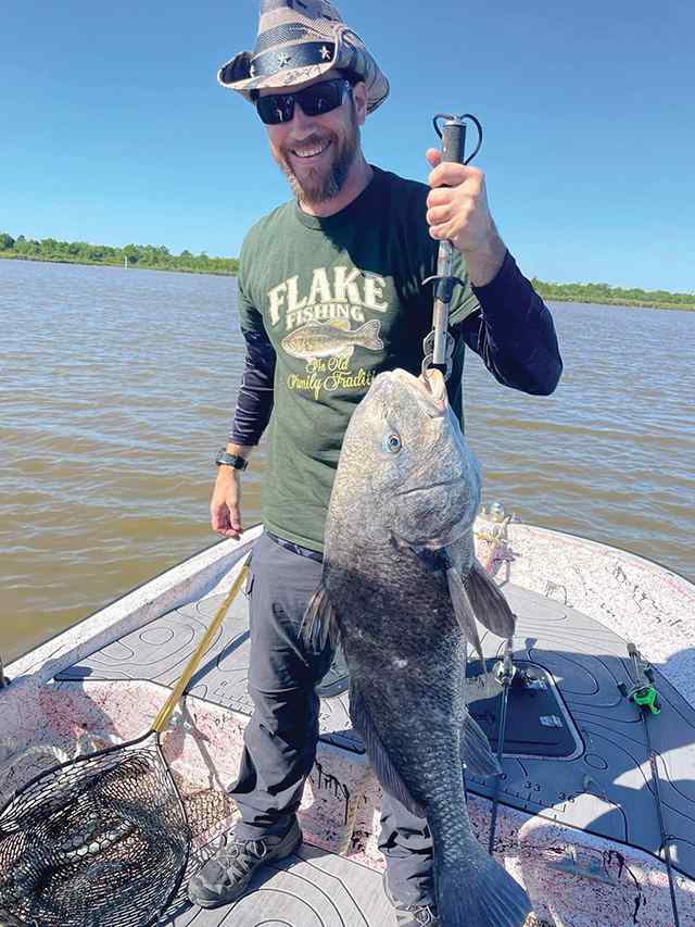 David Flake Dickinson Bayou - 36" 22 lb black drum CPR
