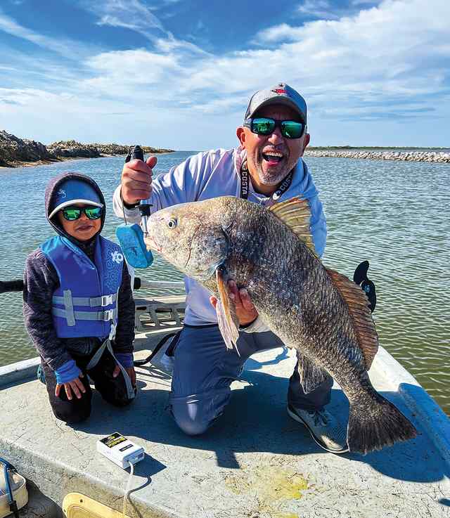 Julian Lerma IV Galveston - black drum, caught on live shrimp