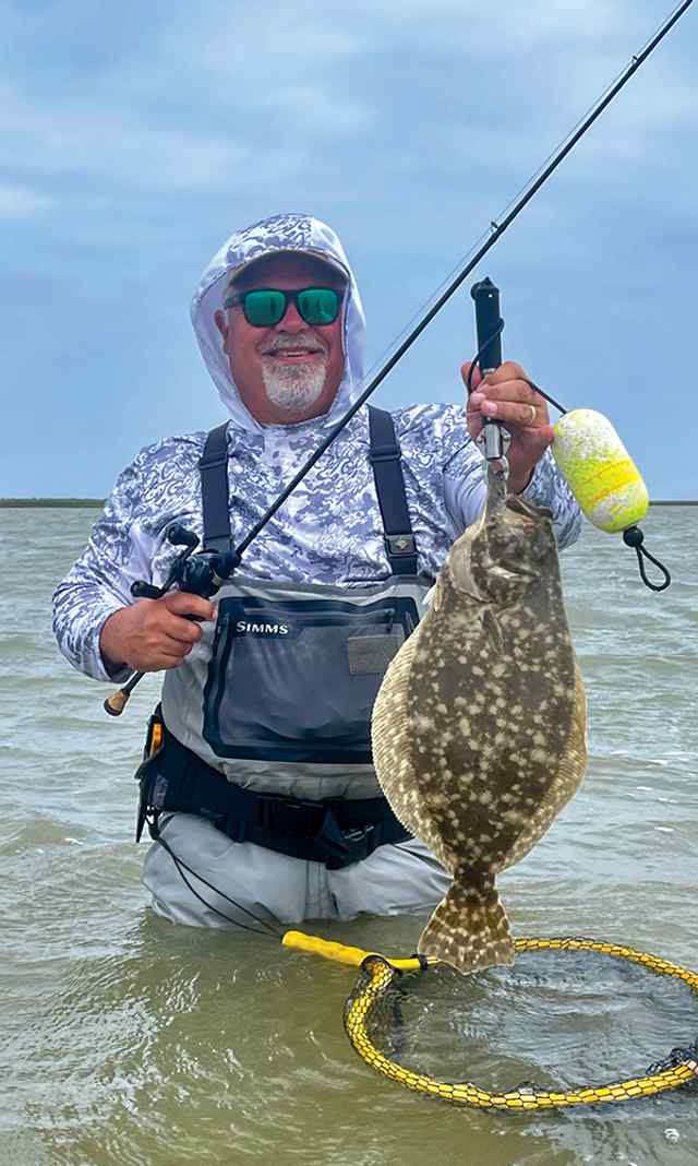 Keith Oltmann East Matagorda Bay - 21" flounder, caught on kelly wiggler