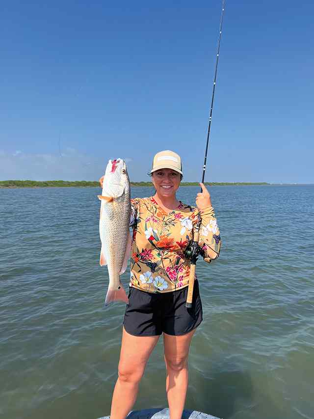 Meagan Young POC - POC 5 lb redfish, caught on Down South Pure Plum