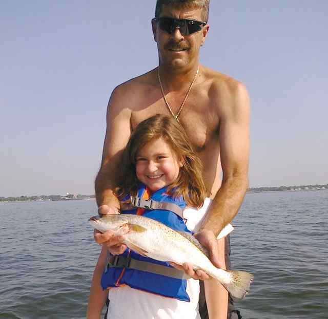 Meagn Chandler Galveston Bay18&quot; first trout!