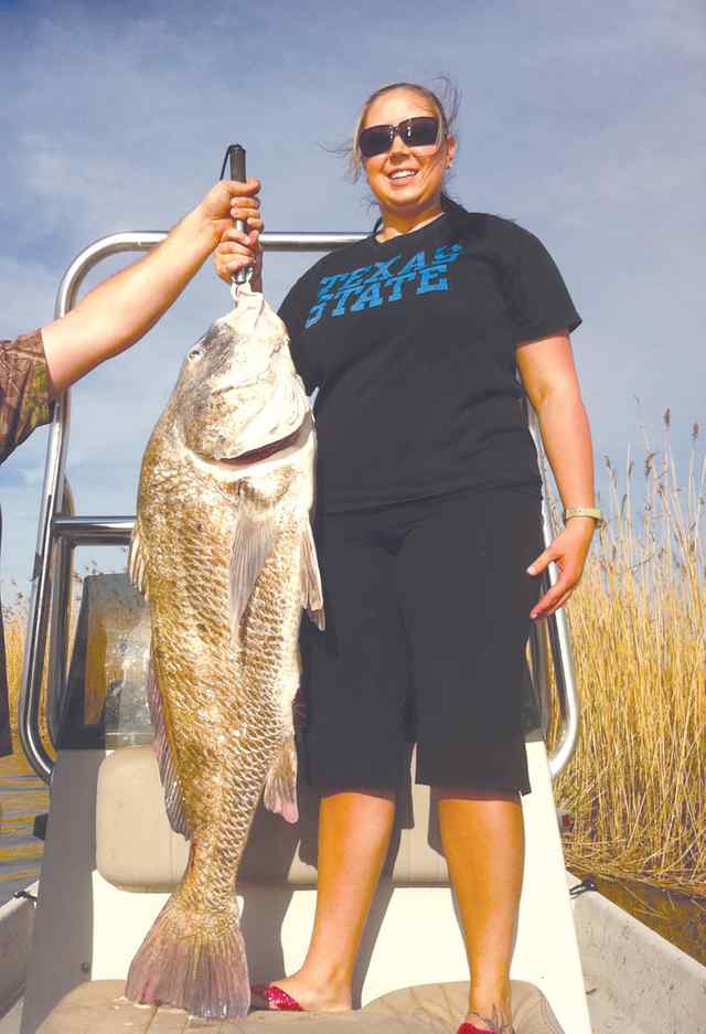 Brittney Milberger Lavaca Bay50-55lb black drum