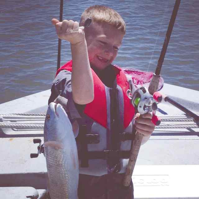 Bailey Bracewell 22.5&quot; first redfish!