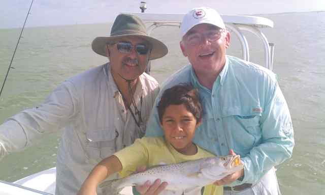 Cristian Castro Port Mansfield22.5&quot; first trout!
