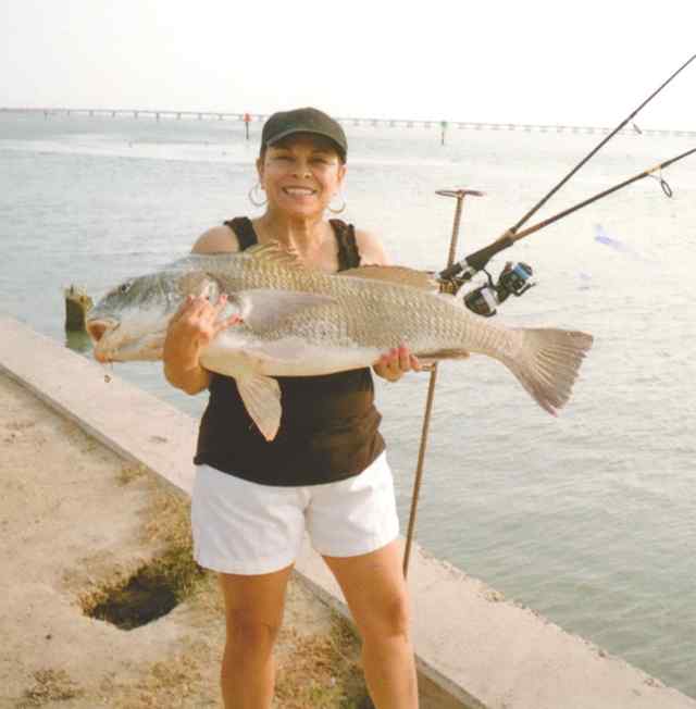 Minnie Flores South Padre Island18lb black drum