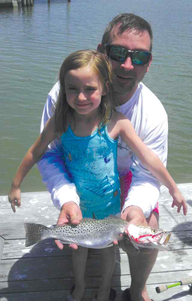 Carley Kiolbassa with dad Estes Flats18.5&quot; trout