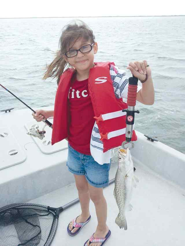 Miranda Ramirez South Padre17&quot; first trout!