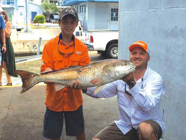 Dylan Anderson and father first red!